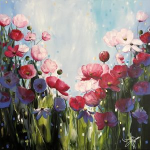 Poppies Land 5  | 60x60x2cm